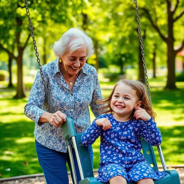 Janet playing with granddaughter